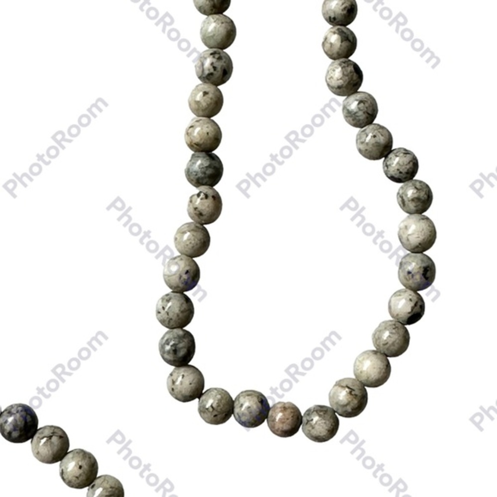 Picasso Stone / marble polished beaded stationary necklace in euc HOST PICK